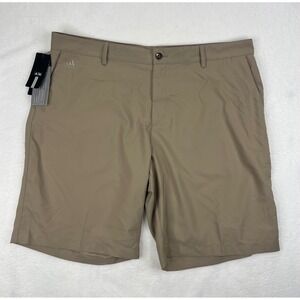 Mens Adidas Climalite Tech Golf Shorts Khaki Size 42 NWT Stretch